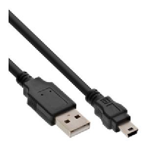 InLine USB 2.0 Mini-Kabel - USB A ST an Mini-B ST (5pol.) - schwarz - 1,5m